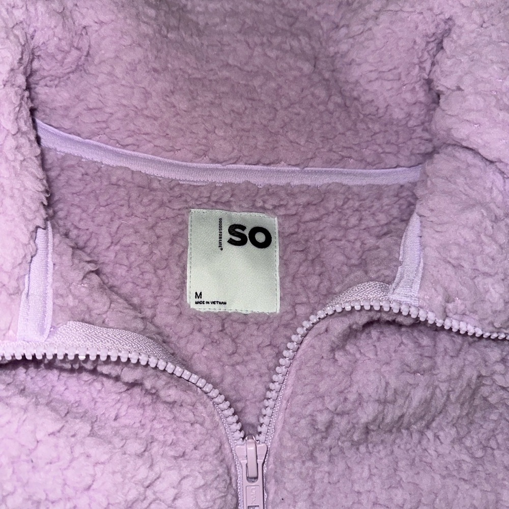 SO Light Purple Sherpa Jacket - Picture 2 of 4